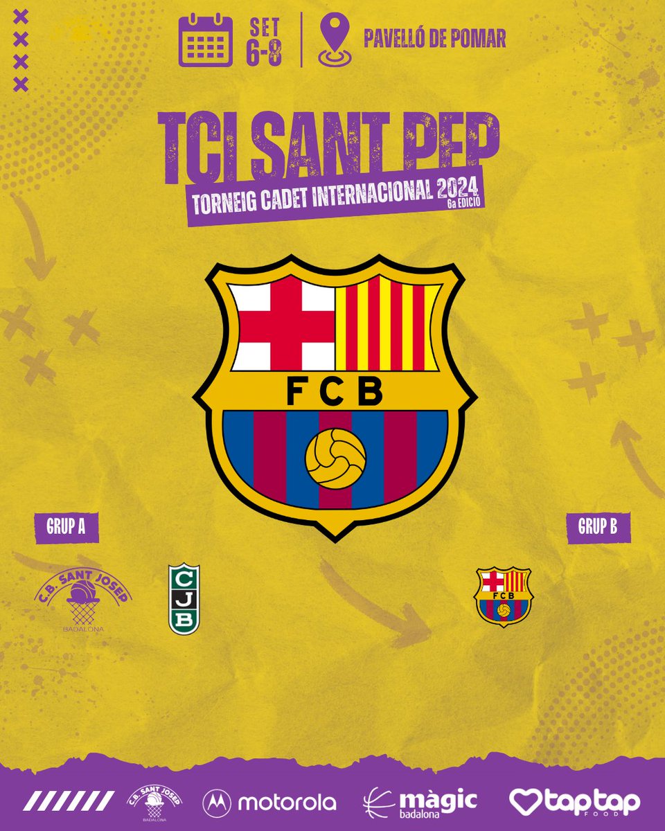 🚨 EQUIPS PARTICIPANTS TCI SANT PEP 2024 🚨

Un altre equip ACB que ens ha confirmat la seva participació al TCI: el Cadet A del Barça. Aquest equip compta amb Nikola Kusturica (un dels millors jugadors de la generació 2009 a Europa) ...
1/2