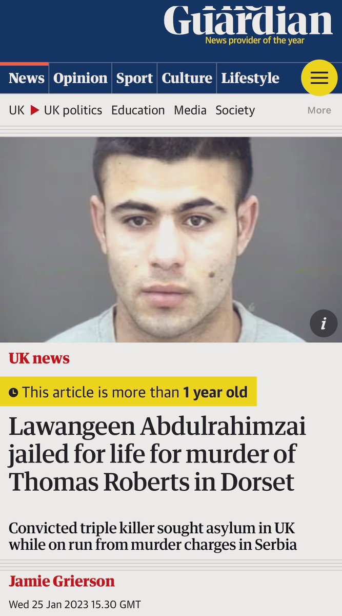 EssexPR's tweet photo. Abdulrahimzai managed to dupe officials into believing he was 14 years old,despite being in his twenties..he was a murderer from Afghanistan, who had shot two people dead in Serbia before coming to the UK & getting asylum & a secondary SCHOOL place amongst innocent Brit kids.

He went on to kill again.