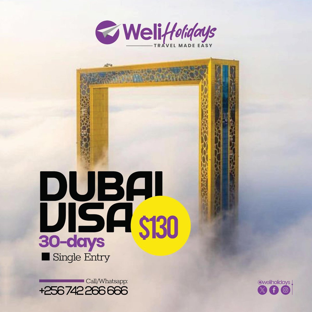 Is Dubai on your bucket list? <a href="/WeliHolidays/">Weli Holidays</a> makes getting your visa quick and easy, so you can focus on planning your dream adventure. 
#weliholidays ||#TravelWithWeli.