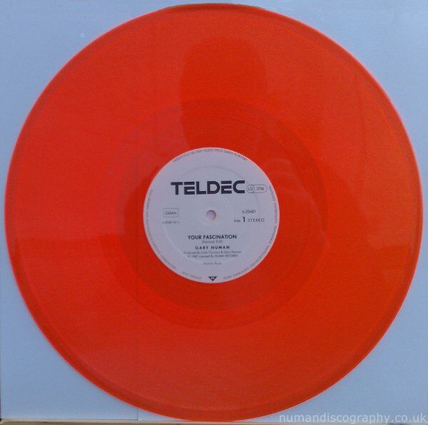 #GaryNuman Diaries 📕

Your Fascination dropped 9 places to No 55 on the UK singles charts, this day 1985

Images are the German 🇩🇪 Maxi release on the Teldec label, orange #vinyl