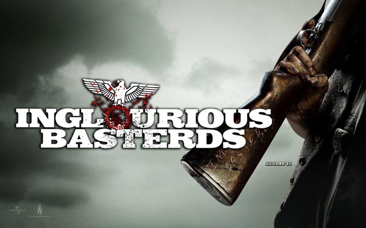 ATRightMovies's tweet image. INGLOURIOUS BASTERDS was released 15 years ago this week. A revisionist World War II tale and Quentin Tarantino’s first foray into the war genre, the story of how it came to be is as out there as you’d expect for QT…

1/48