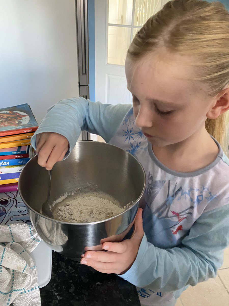 Coby90263897's tweet photo. Thea has made the Roman Honey Cake from her discovery box this morning #ACPDiscoveryBox @stjdinnington https://t.co/LqNcz5x6FU
