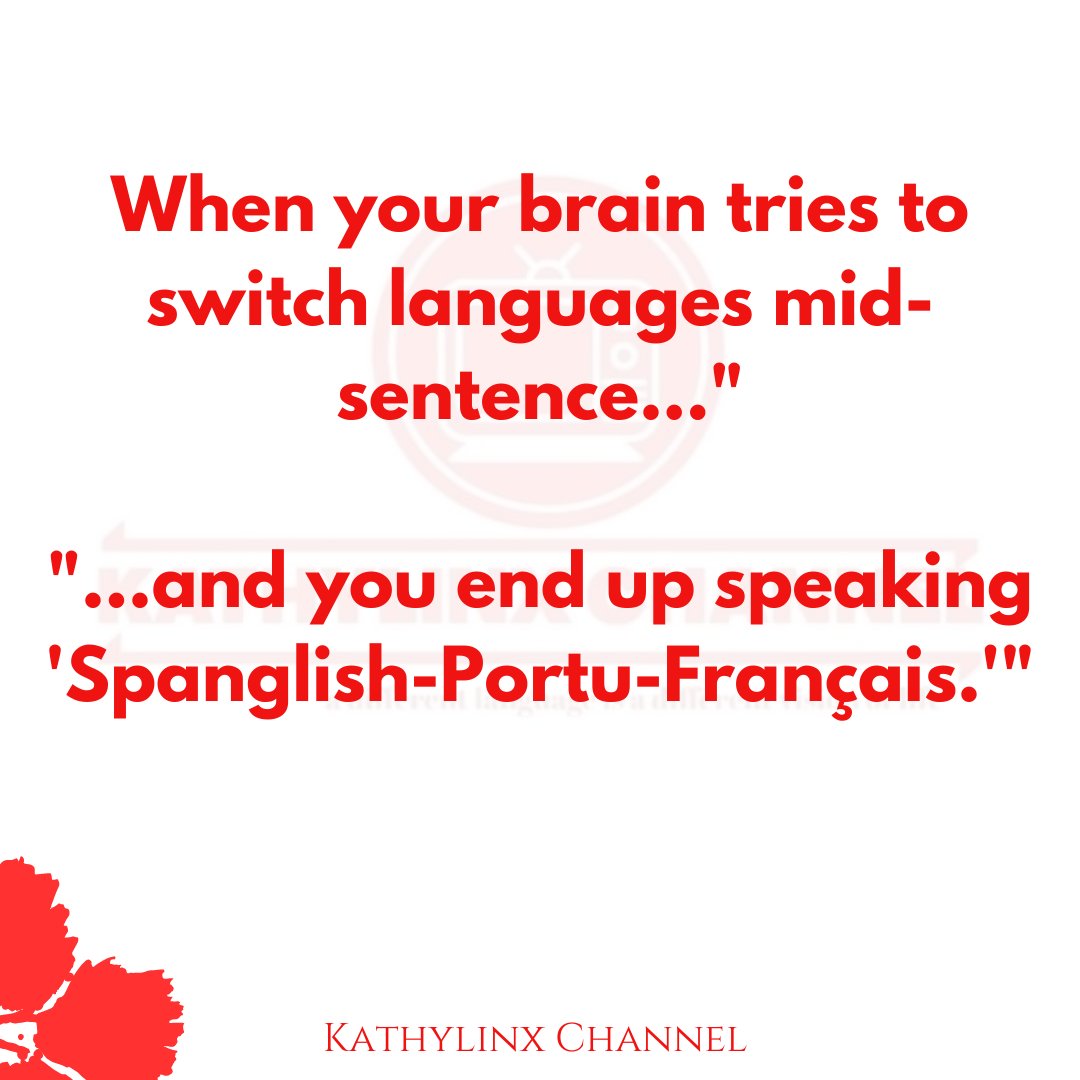 PolyglotK37955's tweet photo. Bonjour, Bom dia, This is the meme for this week:
"When your brain tries to switch languages mid-sentence..."and you end up saying, 'Je veux una taza de café para mi desayuno, por favor!'😂
#kathylinxchannel #foreignlanguages #languagememes #LanguageJourney https://t.co/Hi5Ubn7QxD