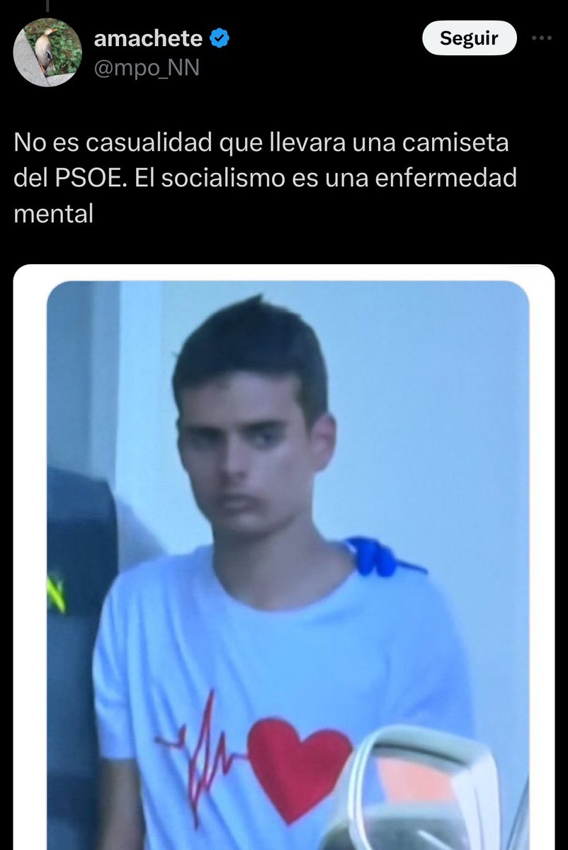 “Una camiseta del PSOE”. Están desquiciados.