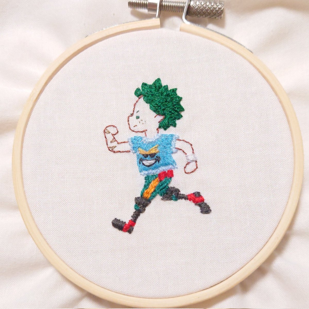 「頑張れ!!」って感じのファンアート✨刺繍そのに(再掲)

ひたむきに走ってる姿、ずっとずっとずっと応援してます！