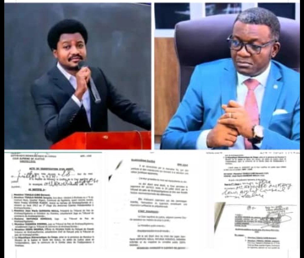 coeurdafriqueM's tweet photo. 🔴#RDC:Le Magistrat #Edmond #ISOFA qui engage un bras de fer avec le ministre @ConstantMutamba , a été condamné par la Cour Suprême de justice pour des manœuvres des mensonges et d'escroquerie d'une parcelle d'un paisible citoyen dans la commune de la Gombe.
@BukasaEmmanuel2 https://t.co/Vps6UIn6Hq