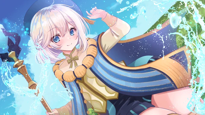 ジャーニー( )正式リリースおめでとうございます!お祝いにカスティーを描かせていただきましためっちゃ可愛くて好みですー!! DLはこちら!ジャーニー #AFKジャーニーイラコン 