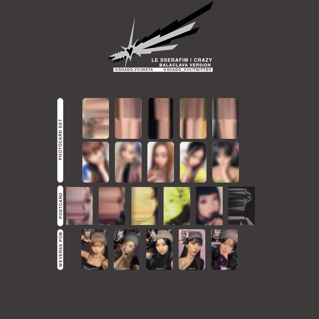 LE SSERAFIM - CRAZY OT5 Balaclava version + Weverse POB - high-res