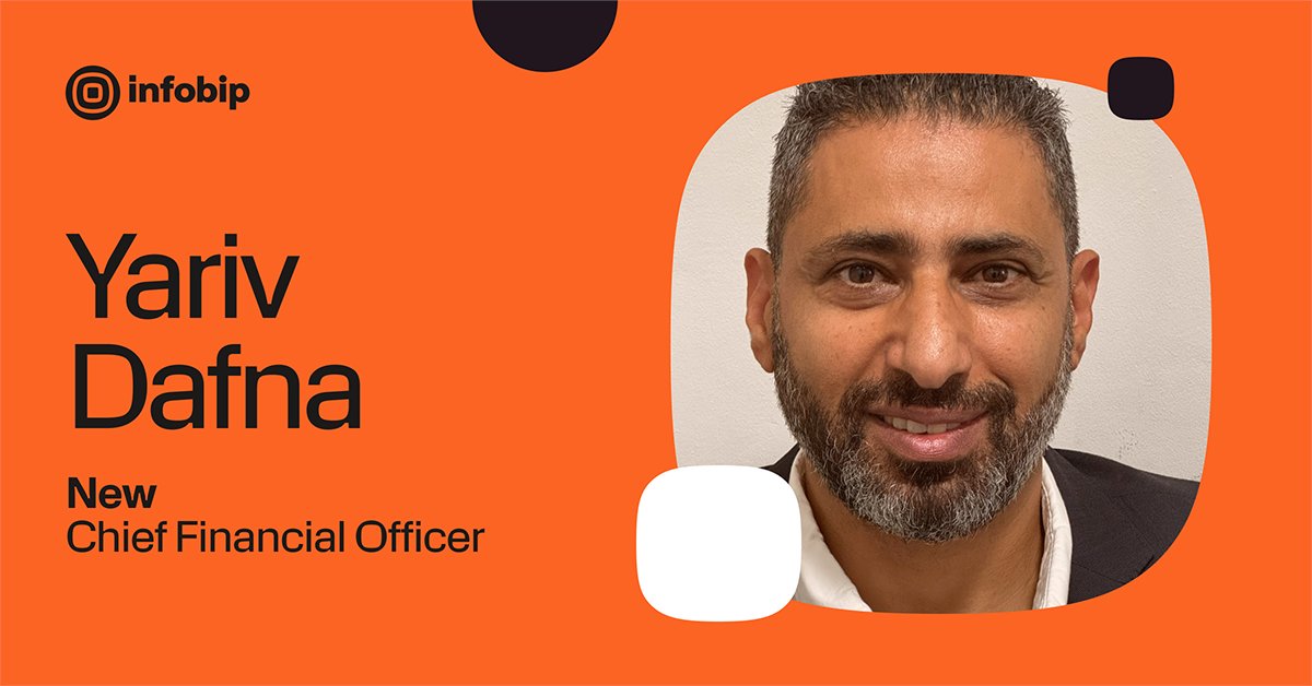 Infobip's tweet photo. 📣 We're thrilled to welcome Yariv Dafna as Infobip's new Chief Financial Officer (CFO). With nearly 20 years of experience, Yariv will be a driving force in enhancing our profitability in the #CPaaS market. More on ➡️ https://t.co/N5ilZ1FCZf
#OneCommunicationsPlatform https://t.co/UhFwd3UqOc