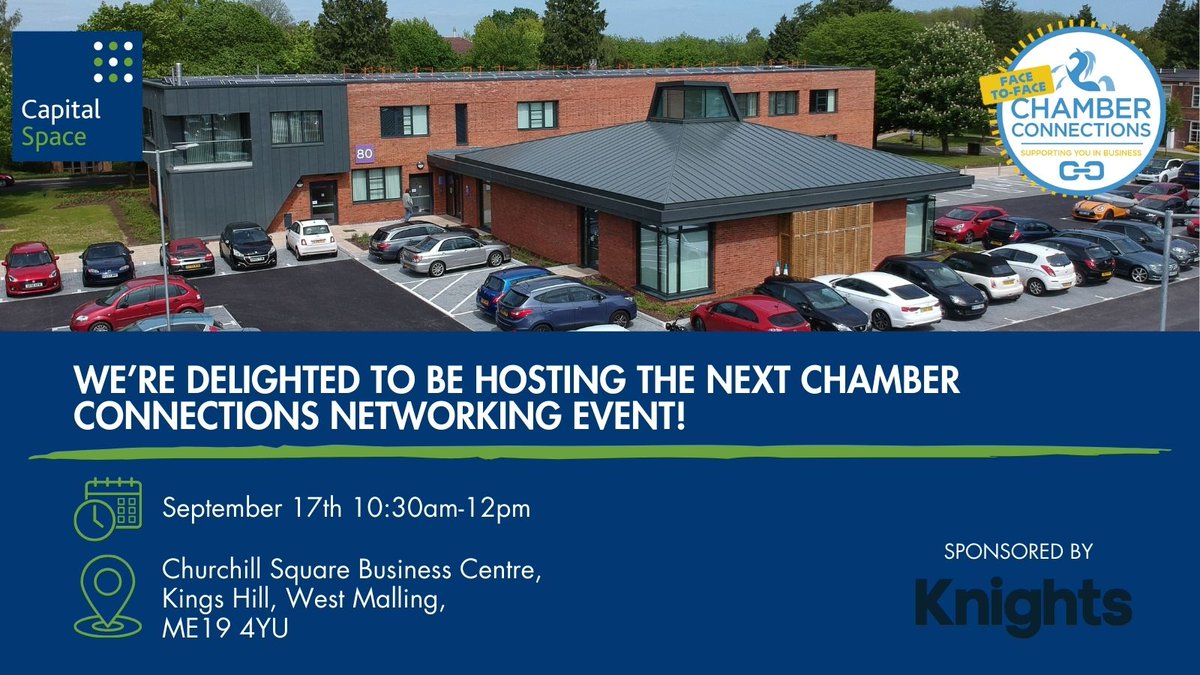 We will host the next <a href="/InvictaChamber/">KentInvictaChamber</a> #networking event next Tuesday between 1030am-12pm sponsored by @Knightsplc.
Open to members and non-members (£10 fee).
Free, ample parking.
Book here: kentinvictachamber.co.uk/events/chamber…

Everyone's welcome!
#businessnetworking #businessowners