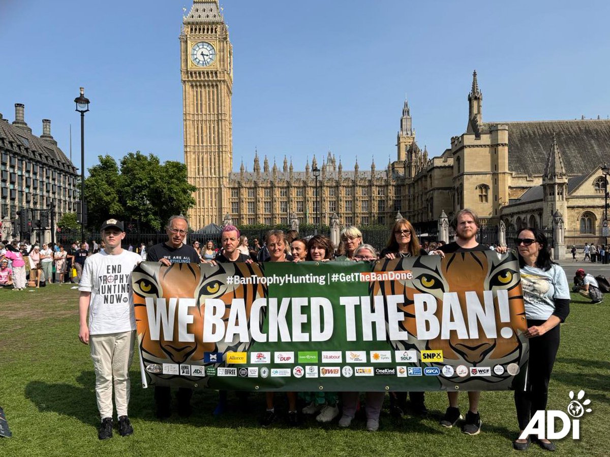 AnimalDefenders's tweet image. ADI joined the National Animal Rights march in London at the weekend, along with the photocall backing the trophy hunting ban. Together we can build a kinder world for animals.
#CompassionForAll #AnimalRights #NARM #ADI #bantrophyhunting