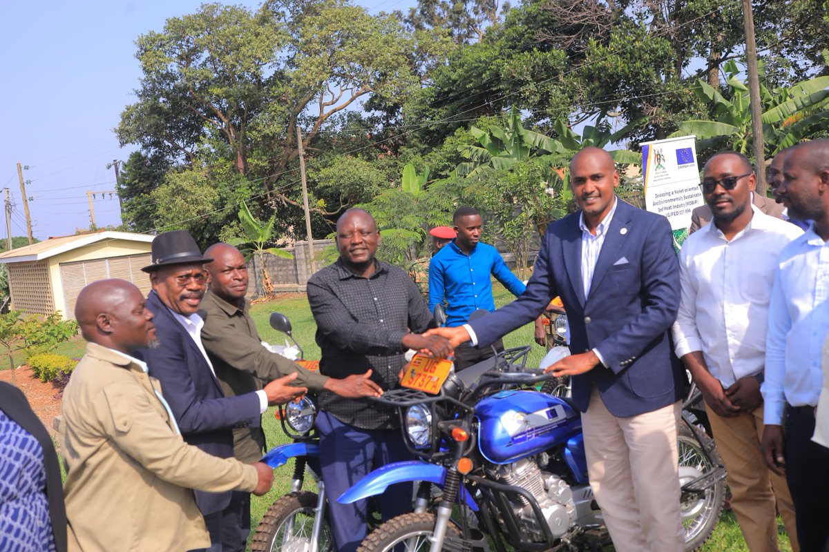 Glad to have witnessed the handover of another batch of 40 motorbikes to our staff in the Districts, by the Minister Hon. <a href="/FrankTumwebazek/">Frank K Tumwebaze,MP: Isaiah 41: 11</a> and <a href="/PS_MAAIF/">Maj. Gen. (Rtd) David Kasura-Kyomukama</a> yesterday. This should further facilitate Agricultural Extension and Veterinary service delivery in the country.
