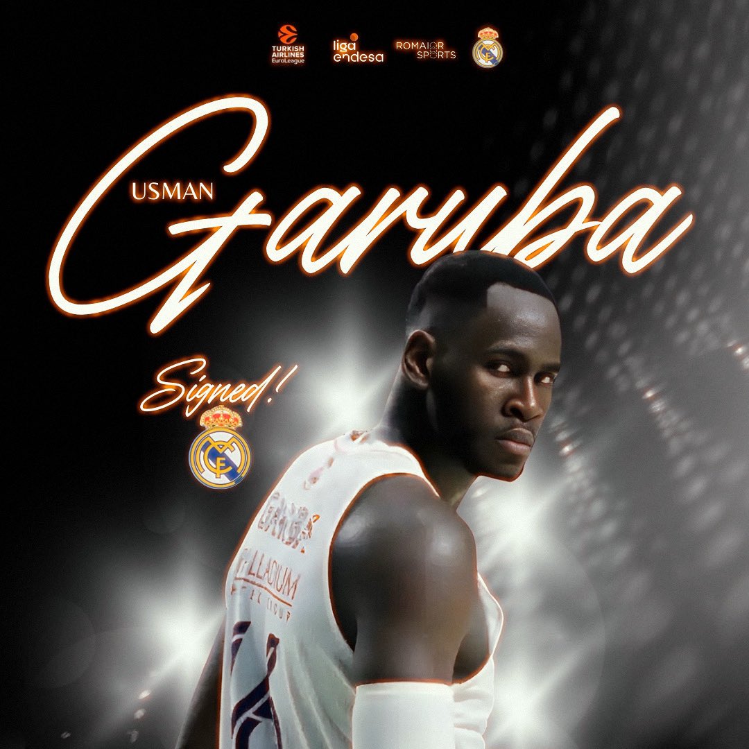 RomaiorSports (@romaiorsports) on Twitter photo Happy to announce <a href="/Usmangaruba/">Usman Garuba Alari</a> is back to <a href="/RMBaloncesto/">Real Madrid Basket</a>!
Congrats Usman!
#RomaiorSports
#FamiliaRomaior Happy to announce <a href="/Usmangaruba/">Usman Garuba Alari</a> is back to <a href="/RMBaloncesto/">Real Madrid Basket</a>!
Congrats Usman!
#RomaiorSports
#FamiliaRomaior