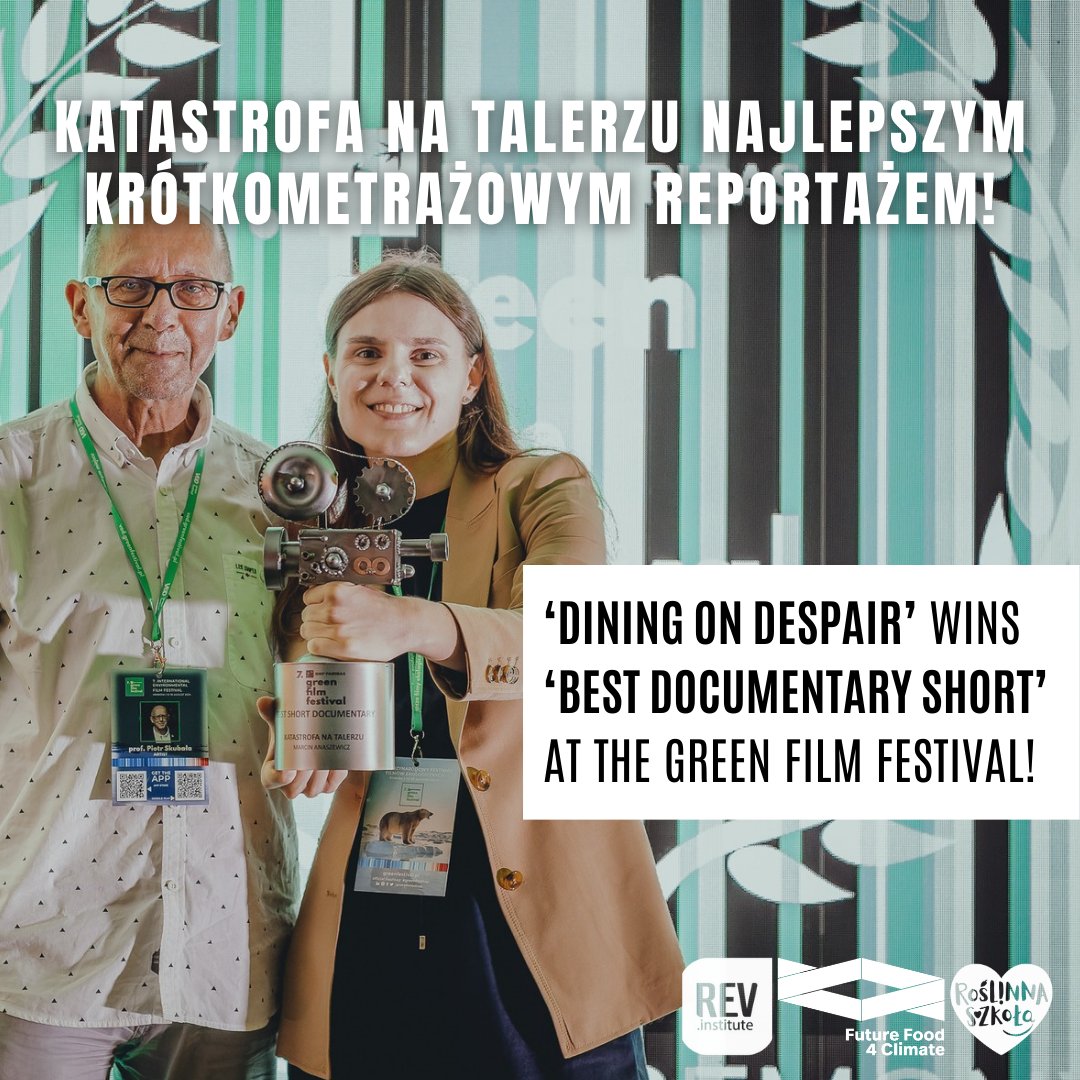Eurogroup For Animals (@act4animalseu) on Twitter photo 🏆 Congratulations to our member <a href="/InstituteRev/">Green REV Institute</a> for winning an award for best short documentary at the Green Film Festival.
📽️ Check out "Dining on despair" a film about food system transformation, here: bit.ly/3YM9tQB 🏆 Congratulations to our member <a href="/InstituteRev/">Green REV Institute</a> for winning an award for best short documentary at the Green Film Festival.
📽️ Check out "Dining on despair" a film about food system transformation, here: bit.ly/3YM9tQB