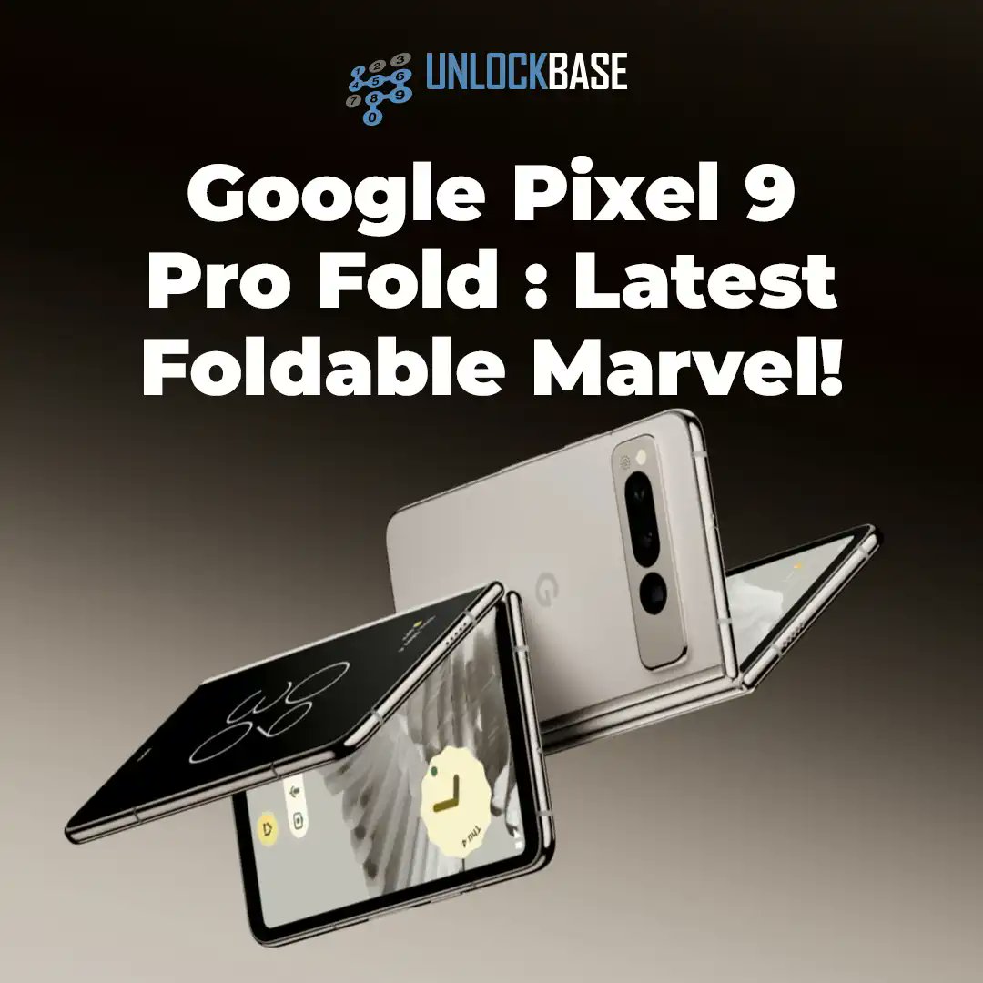 UnlockBase's tweet photo. The foldable smartphone market has been evolving rapidly, and Google has taken another leap forward with the introduction of the Pixel 9 Pro Fold! Read more here : https://t.co/ntT4309dJg https://t.co/svdBIRrQeE