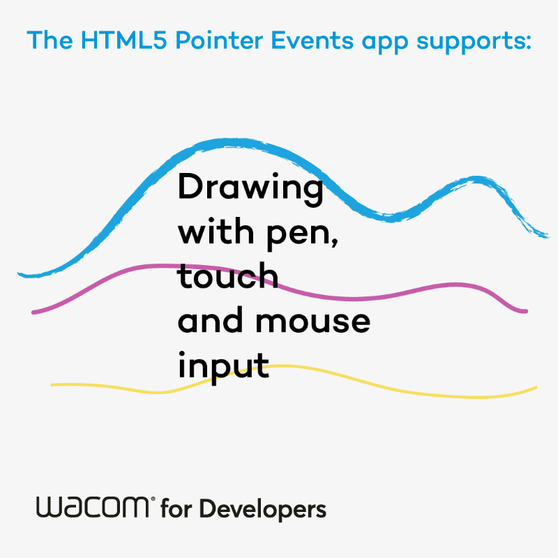 Wacomdevelopers's tweet photo. With HTML5 Pointer Events, you can develop an app that is compatible with numerous popular browsers, detecting pen ink, mouse, and touch data using a single unified API. Learn more about its benefits here: