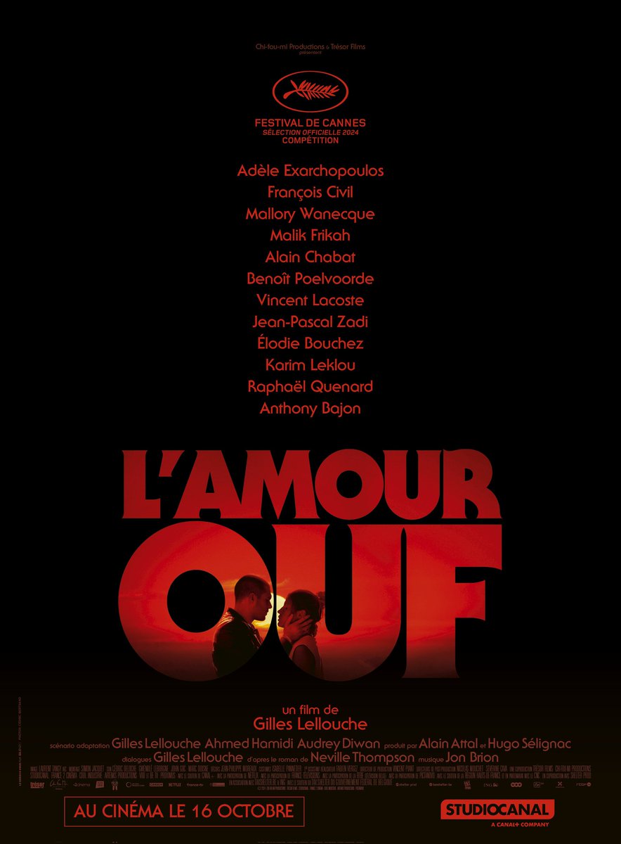 CineTrailersfr's tweet photo. 🎼❤️ L'AMOUR OUF ❤️🎼
Sortie en salle 📅 : 16 octobre 2024
Genre 🎭: Comédie, Musical, Romance, Thriller
#LAmourOuf #Comédie #Musical #Romance #Thriller #GillesLellouche #FrançoisCivil #AdèleExarchopoulos #MalloryWanecque https://t.co/xWa4UIc08a