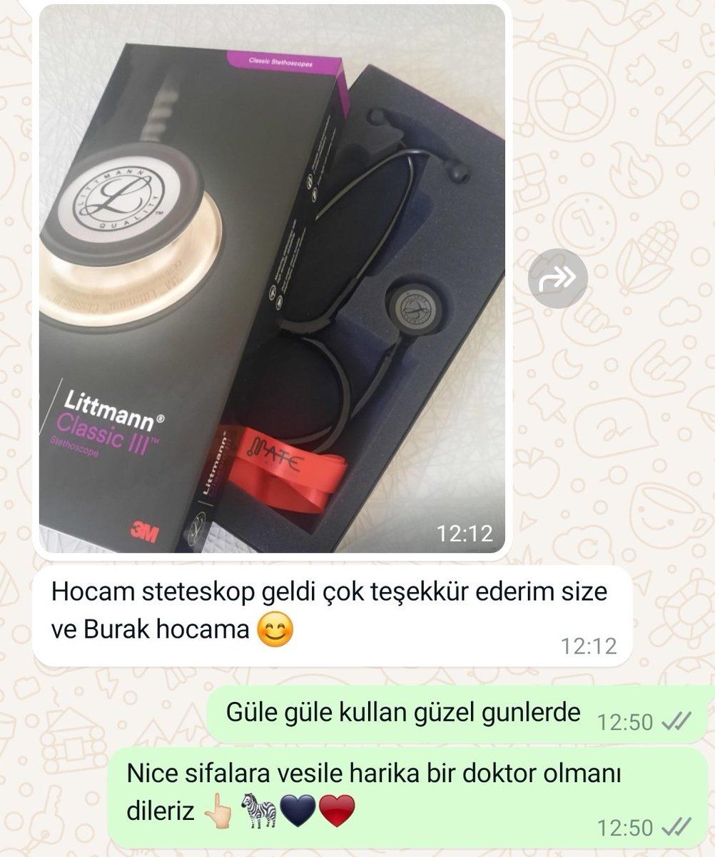 DrSarperSaglam's tweet photo. Stetoskop hediyesi bir tıp öğrencisi için en güzel hediyelerden birisi.
Ben ve arkadaşlarım 1000 den fazla doktor adayına stetoskop ve forma hediye ettik. Siz de bu kervana katılabilirsiniz. #emdate https://t.co/W3eXHt1FdD