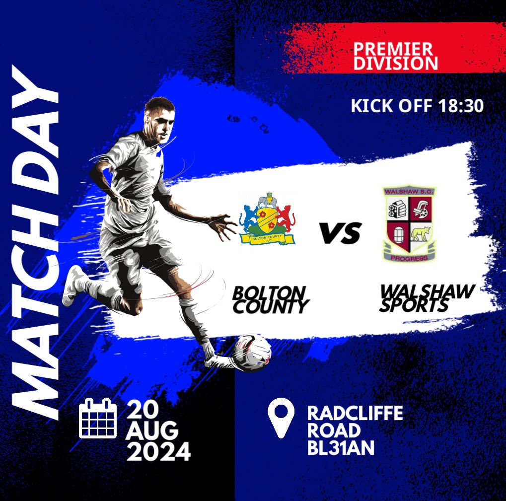 Bolton County F.C. (@boltoncountyfc) on Twitter photo 🚨Looking for a fixture this evening ?
Our first team welcome <a href="/WalshawSportsFC/">Walshaw Sports FC</a> to the county ground tonight in the <a href="/THEMCRFL/">Manchester League Ltd</a> #upthecounty
<a href="/BOLTONFMSPORT/">Bolton FM Sport</a> 🚨Looking for a fixture this evening ?
Our first team welcome <a href="/WalshawSportsFC/">Walshaw Sports FC</a> to the county ground tonight in the <a href="/THEMCRFL/">Manchester League Ltd</a> #upthecounty
<a href="/BOLTONFMSPORT/">Bolton FM Sport</a>