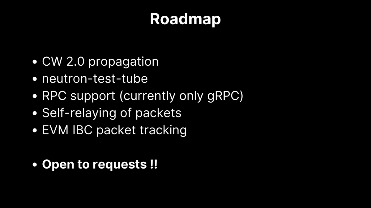 AbstractSDK's tweet photo. Our roadmap going forward is focused on integrating the latest developments in the ecosystem and continuing to support the most important @CosmWasm testing environments.

If you're struggling with something, let us know!