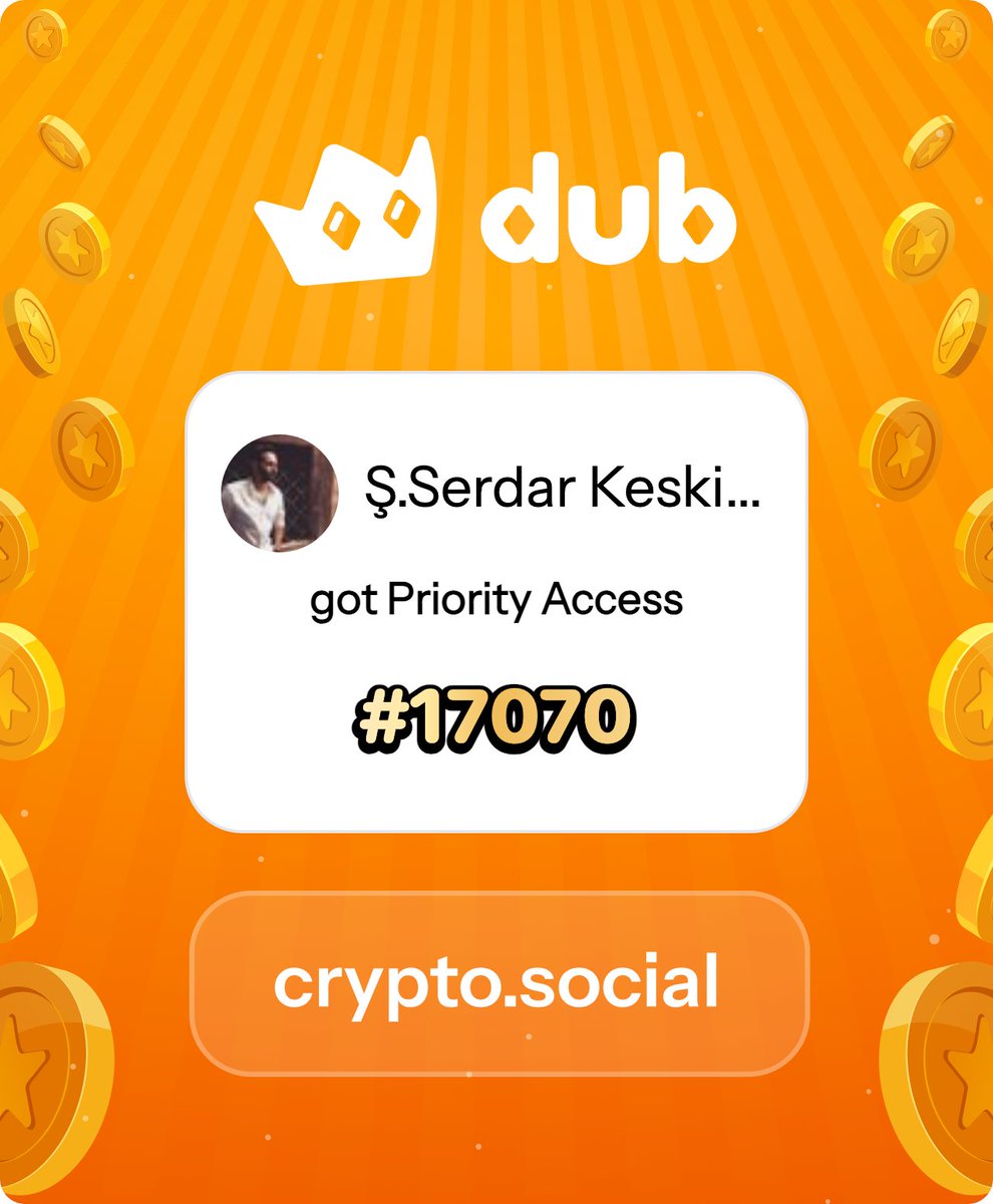 I just got Priority Access to Dub! Let’s make memecoins PvE again. Get in early™. dub.social