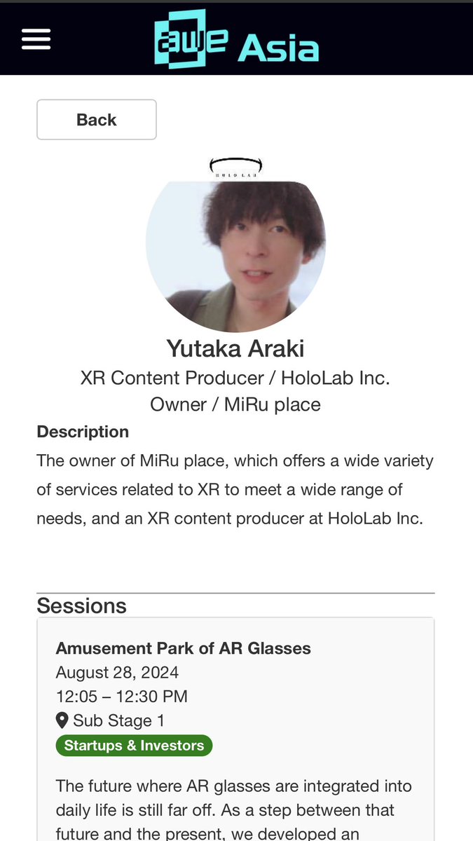 alucky7th's tweet photo. I'll be speaking at AWE Asia on Aug 28, 2024. I would love to see you there!🎉🎉
シンガポールで開催されるAWE Asiaで8月28日に@YUUU__jp と一緒に登壇させていただきます🙌
登壇者一覧
https://t.co/bfos0tKxTn
#AWEAsia #AWEAsia2024 #AWE #MiRuplace #HoloLab #enXross https://t.co/kKFP1gkf6h