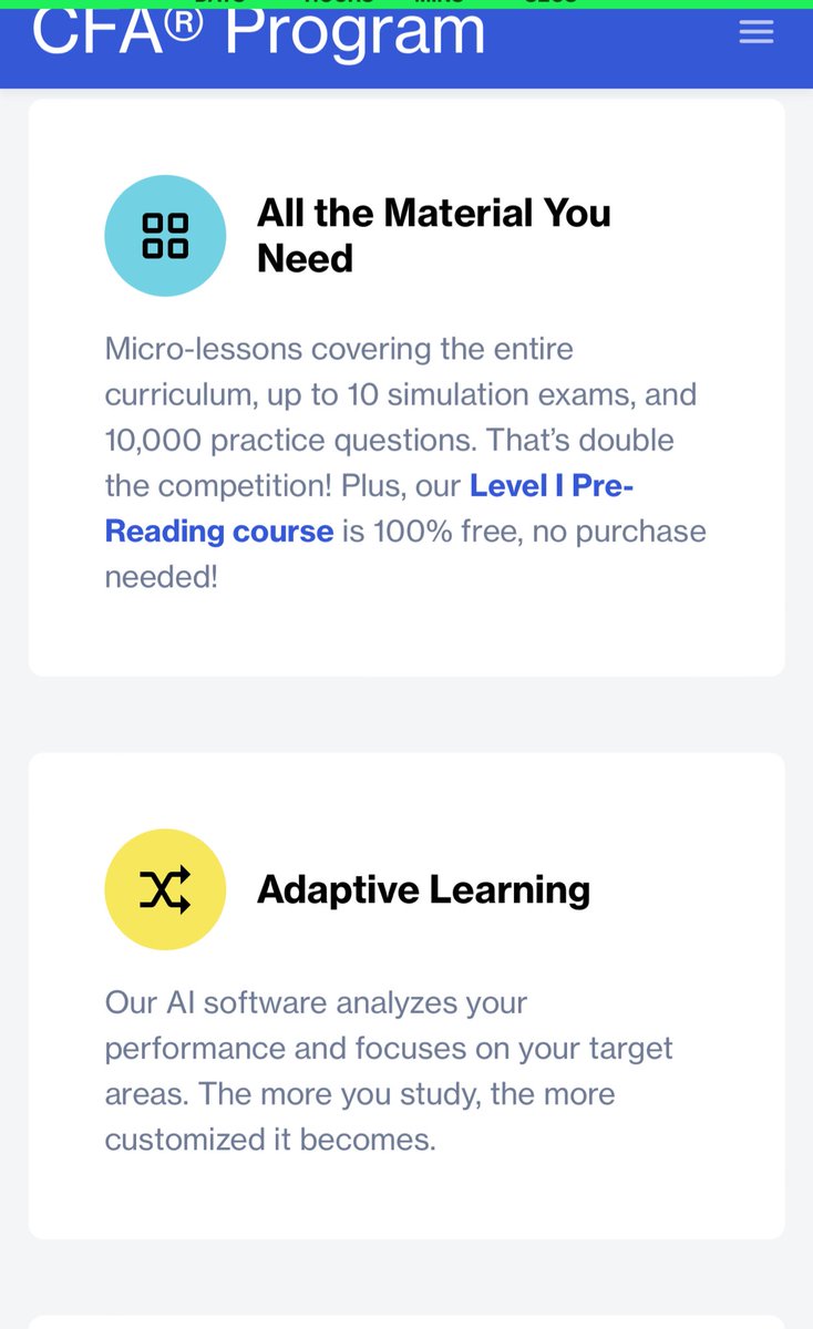 SalmanAlkassar's tweet photo. إذا كنت تستعد لاختبار الـ CFA، من المهم جداً إنك تستغل وقتك بكفاءة وتختار المصادر الصحيحة.

Bloomberg Prep يقدمون لك كل الأدوات اللي تحتاجها، من دروس مصغرة تغطي المنهج كامل إلى أكثر من 10 الاف سؤال تدريبي، بالإضافة، النظام الذكي حقهم يساعدك تركز على نقاط ضعفك ويقدم لك خطط دراسة مخصصة. ويمشون على خطة انك تنجح من اول مره وغيرها أمور كثير  كثير.

لتفاصيل اكثر: https://t.co/utxNbUe7vy