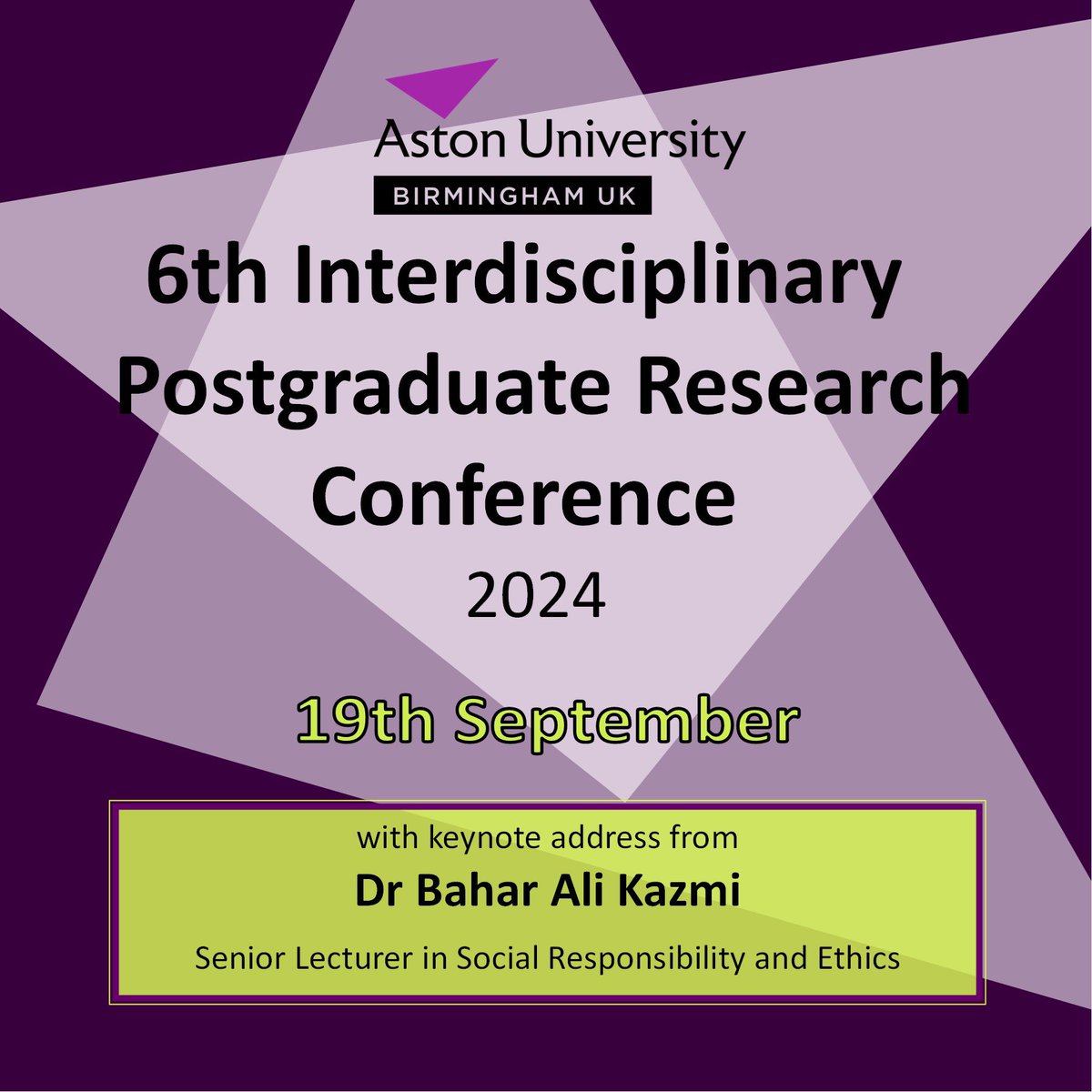 Aston Postgraduate Research Society 2024 tweet media