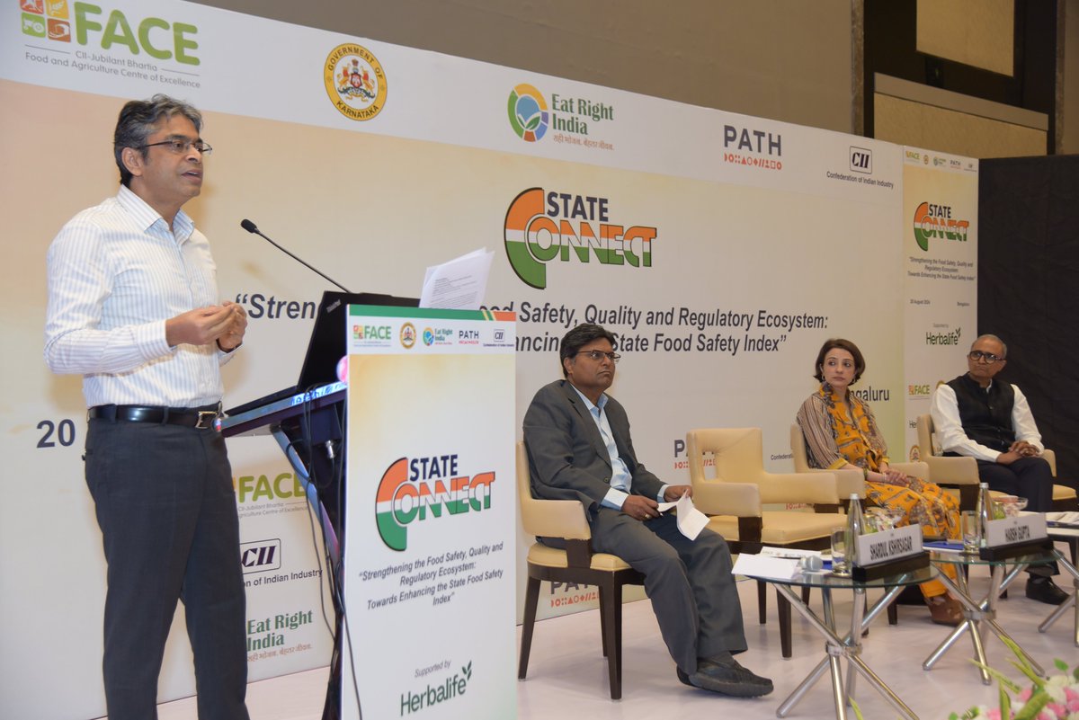CII Food & Agriculture Centre of Excellence (@cii_face) on Twitter photo Mr. Harsh Gupta, Principal Secretary, D/o HFW, Karnataka, <a href="/FSSAI/">vijay rajmohan</a>-CII State Connect in Bengaluru, highlighted the need to strengthen the food testing ecosystem through collaboration & boost consumer awareness on food safety in e-commerce via hygienic rating scheme. #Fssai #Cii Mr. Harsh Gupta, Principal Secretary, D/o HFW, Karnataka, <a href="/FSSAI/">vijay rajmohan</a>-CII State Connect in Bengaluru, highlighted the need to strengthen the food testing ecosystem through collaboration & boost consumer awareness on food safety in e-commerce via hygienic rating scheme. #Fssai #Cii