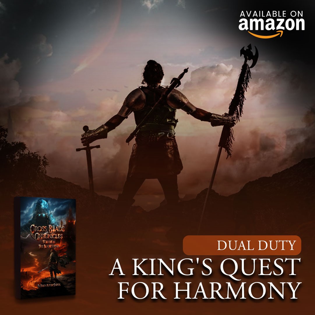 austinsk_author's tweet photo. King Erick finds himself torn between the weight of his royal responsibilities and the demanding expectations of his family. 
Ready for a royal drama? Your book awaits https://t.co/Zcc4oSWpbu

#CrossBladeChronicles #TheBladesEdge #FantasyEpic #MagicAndDestiny #AdamTheHero https://t.co/ETSzWCf4xZ