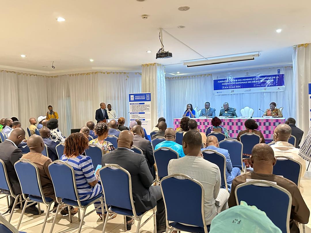 ONU_Droits_BRAO's tweet photo. Dans son allocution, le Rep. régional de @UNHumanRights en Afrique de l'Ouest @Kotchani à félicité les nouveaux membres de la @CndhTogo et le Président pour son élection et renouvelé la disponibilité de son bureau à accompagner le #Togo dans la promotion des #droitshumain. https://t.co/KcUbkUUKoE