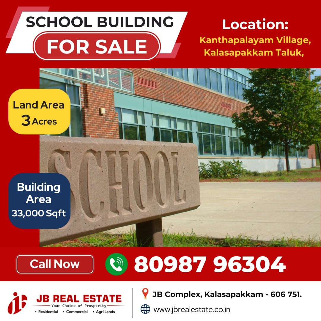 PolurPeople's tweet image. #Polur #Polurpeople #SchoolForSale #JBRealEstate #EducationalProperty #PropertyForSale #SchoolBuilding #Kanthapalayam
15:45