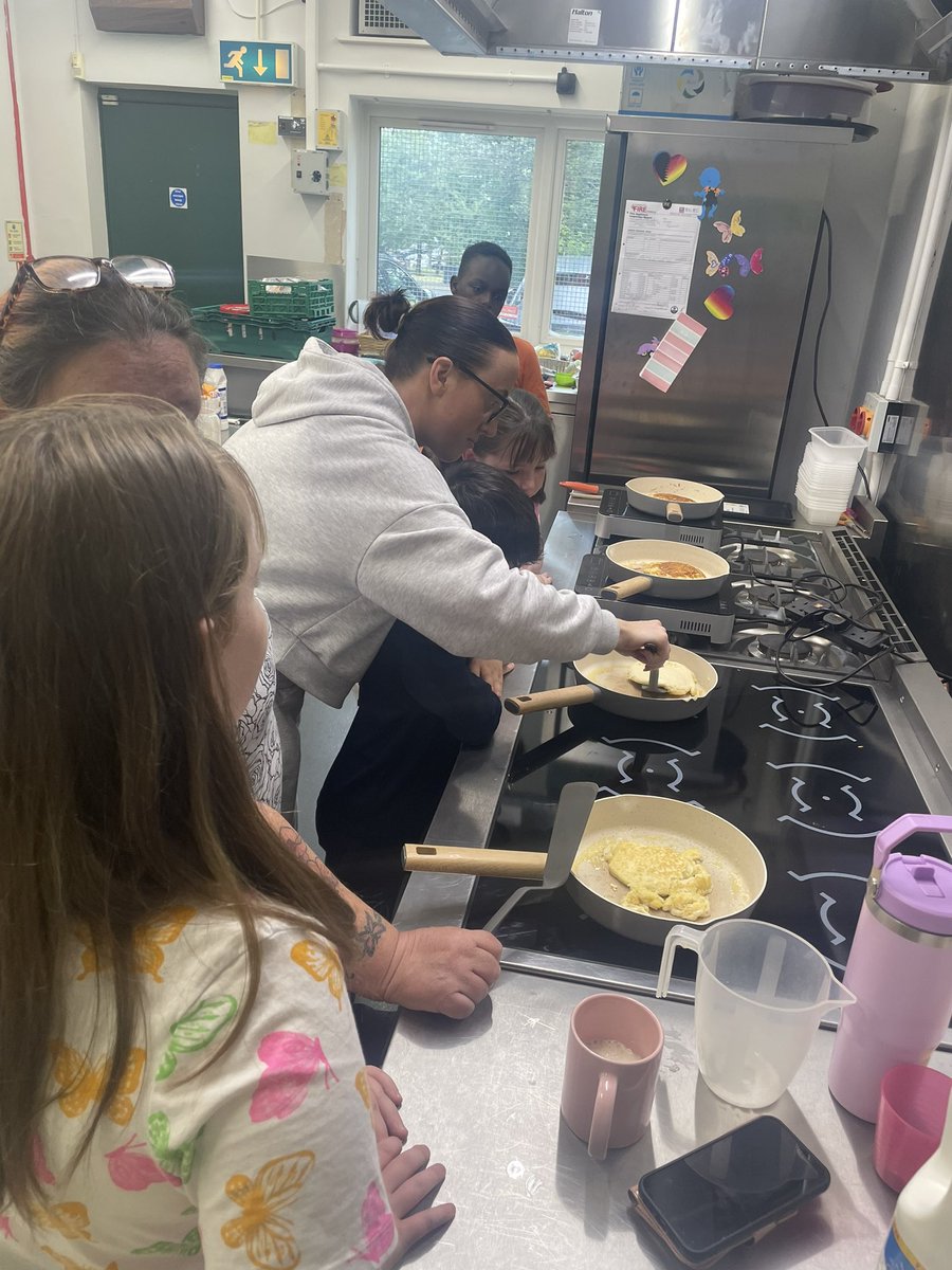 Pancake making today at playscheme #HAF2024 <a href="/MCRactiveHA/">MCRactive Holiday Activity</a>