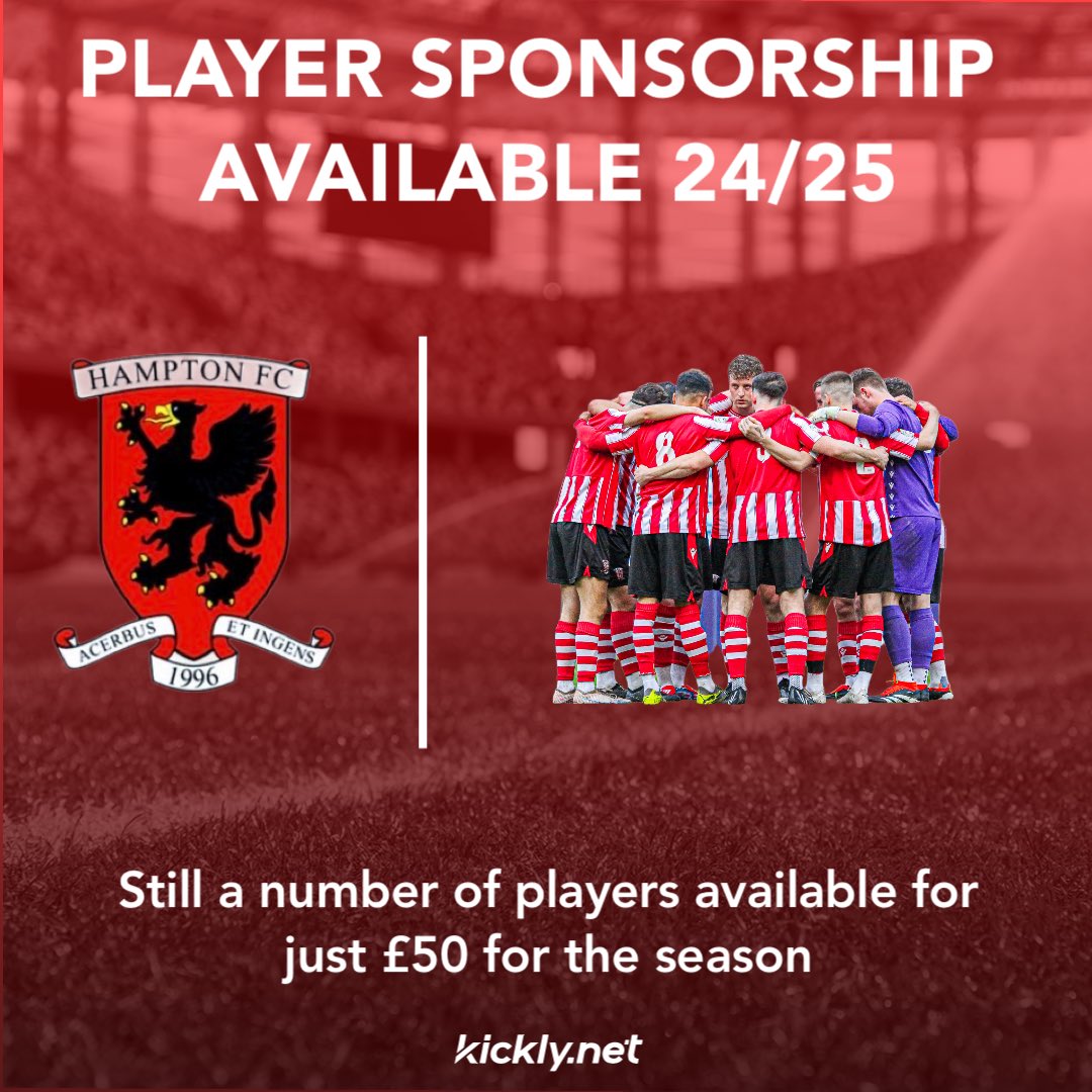 PLAYER SPONSORSHIPS STILL AVAILBLE:
