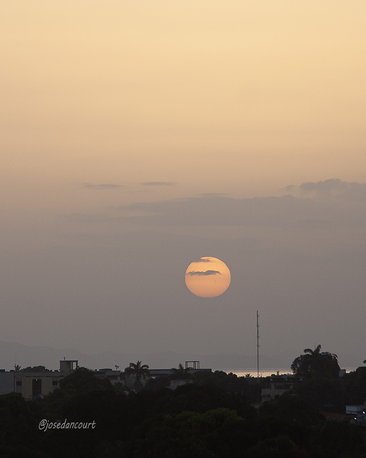 Amanecer con un sol de durazno y un cielo beige de albores.
#Sunrise #Sun #Color #Cumana #Relax #photography 

#CursoFotografiaTwitter
Gratuito
Autoestudio
Acceso en post fijado en mi perfil X
