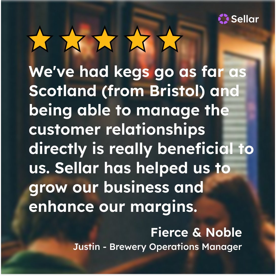 sellarapp's tweet photo. This week's testimonial is courtesy of Bristol's @fierceandnoble 💜🍻⁠
⁠
Work smarter, not harder 🤓 ⁠
Become a Sellar supplier and boost your trade sales
🔗 https://t.co/HXMjnTlhJZ https://t.co/Z9GzPkQeDa