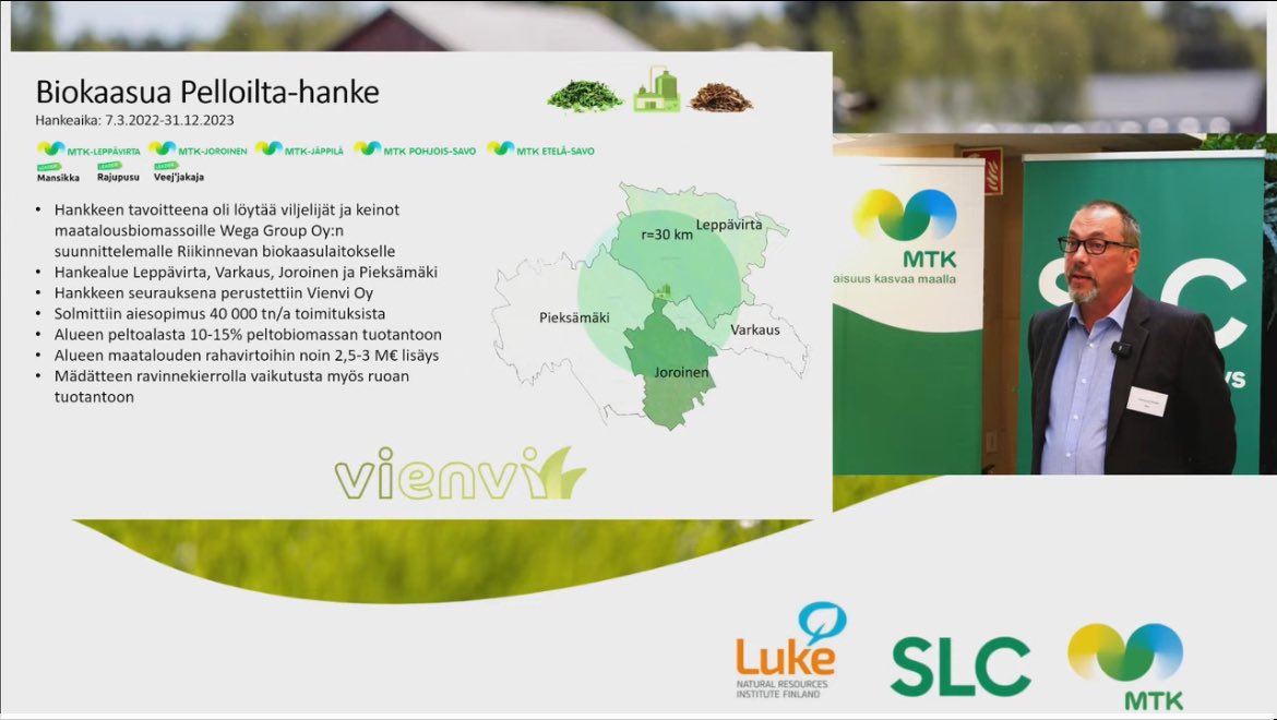 Esko Rissanen kertoo miten 100 maatilaa osaltaan turvaisi 100 000 000€ investoinnin raaka-ainehankintaa. <a href="/MTKry/">MTK</a> #ilmastotiekartta #vähähiilitiekartta #biokaasu #energiamurros