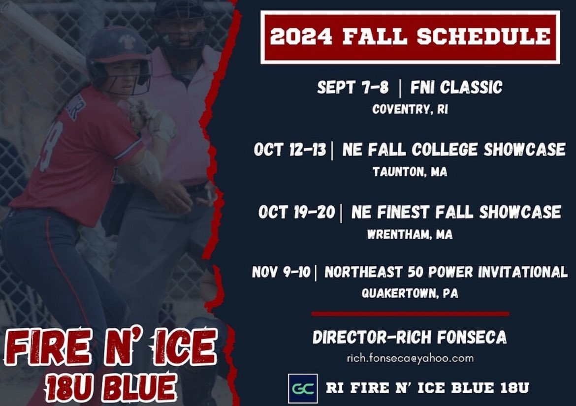 Ava DiFiore (@avadifiore2025) on Twitter photo FNI 18u Blue's fall ball schedule. So excited to get back onto the field with my teammates π€ <a href="/fire_ri/">RI Fire Nβ Ice Softball</a> @Rich_Fonseca12 <a href="/Coach_BirchSB/">sarah birchmeier</a> <a href="/Arcadia_SB/">Arcadia Softball</a> FNI 18u Blue's fall ball schedule. So excited to get back onto the field with my teammates π€ <a href="/fire_ri/">RI Fire Nβ Ice Softball</a> @Rich_Fonseca12 <a href="/Coach_BirchSB/">sarah birchmeier</a> <a href="/Arcadia_SB/">Arcadia Softball</a>
