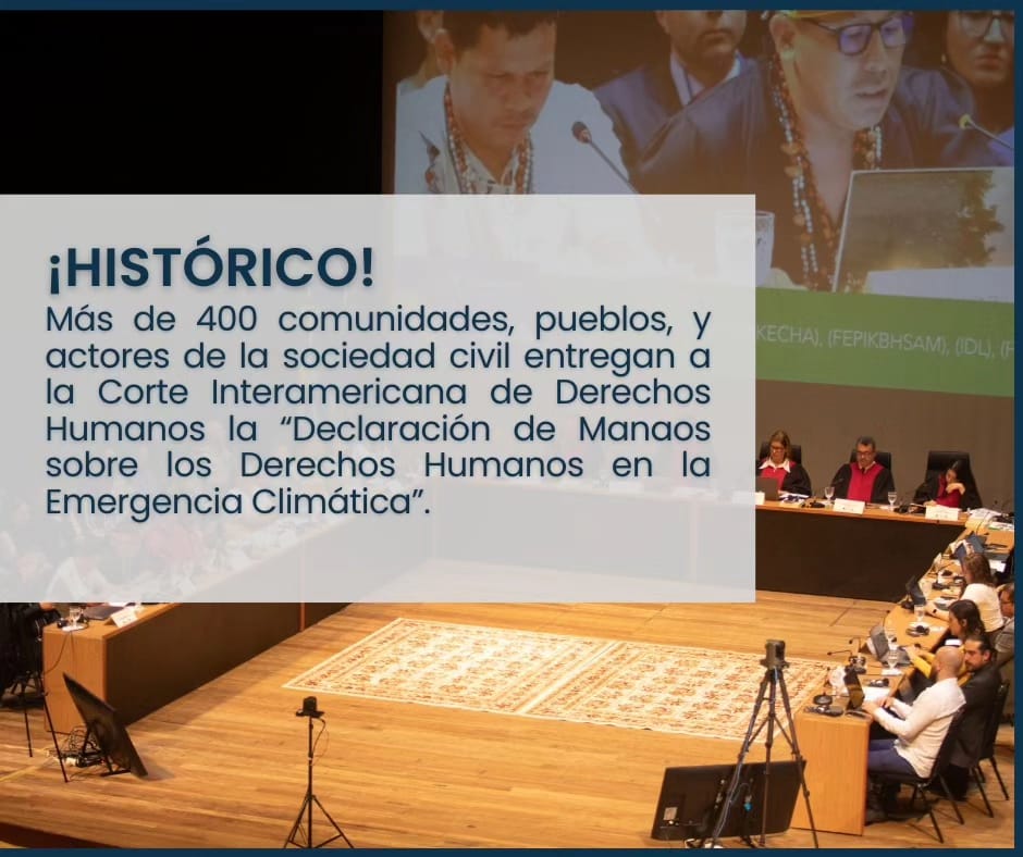 La Ruta del Clima (@larutadelclima) on Twitter photo #HOY Junto a cientos, <a href="/larutadelclima/">La Ruta del Clima</a> entrega la #DeclaraciónDeManaos a la <a href="/CorteIDH/">Corte Interamericana de Derechos Humanos</a> pidiéndole que articule los estándares mínimos para respetar y proteger los #DerechosHumanos en la #CrisisClimática dentro de su próxima #OpiniónConsultiva.
🔗bit.ly/3yIlhsm #HOY Junto a cientos, <a href="/larutadelclima/">La Ruta del Clima</a> entrega la #DeclaraciónDeManaos a la <a href="/CorteIDH/">Corte Interamericana de Derechos Humanos</a> pidiéndole que articule los estándares mínimos para respetar y proteger los #DerechosHumanos en la #CrisisClimática dentro de su próxima #OpiniónConsultiva.
🔗bit.ly/3yIlhsm