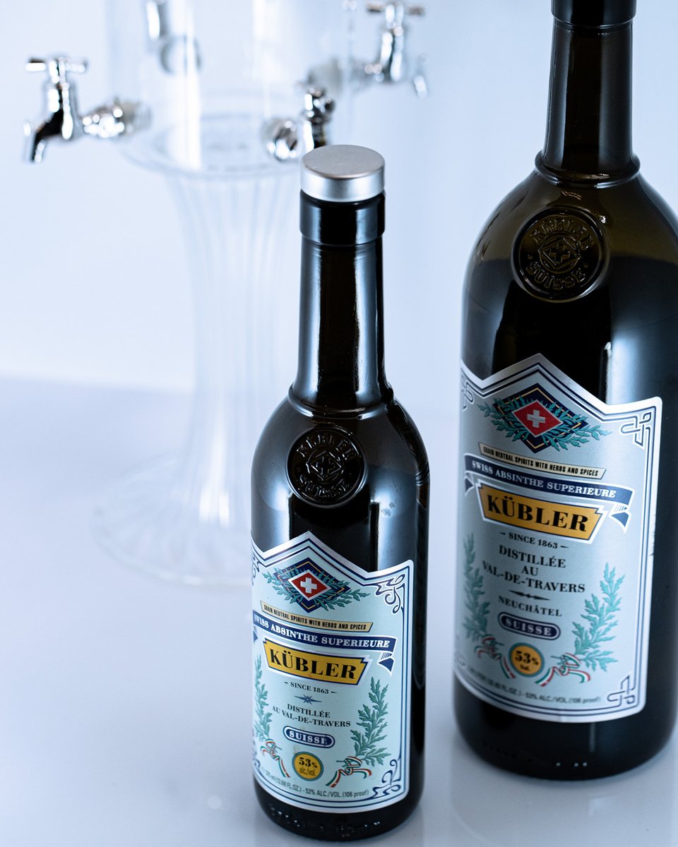 Kübler Absinthe was the first brand on the US market after the ban on absinthe was lifted in 2007 after 92 years. Kübler is The Original from the Birthplace - the Val-de-Travers, Switzerland. Shop now at Passion Spirits bit.ly/3ydm15U