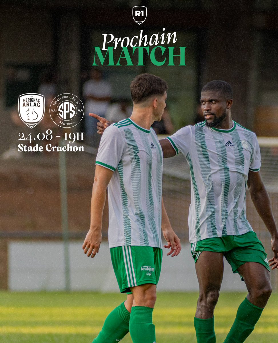 fcemarlac's tweet photo. R1 🗓️ Notre équipe fanion masculine lance son championnat ce samedi à 19h contre @spsfoot40 ⚔️
On vous attend nombreux au Stade Cruchon pour encourager nos Verts, où il sera possible de se restaurer sur place 🍽️
Allez Arlac 💚 https://t.co/qYYViKUa4C
