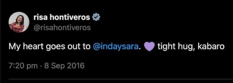 RyanLingo_'s tweet photo. Meanwhile, 8 years ago.
"TIGHT HUG, KABARO".

After then Mayor Sara helped her and win.
"I don’t appreciate this kind of attitude".🧐😜

Oportunista, manggagamit. Asal-kalye amp*t*! https://t.co/97SBcYOF0V