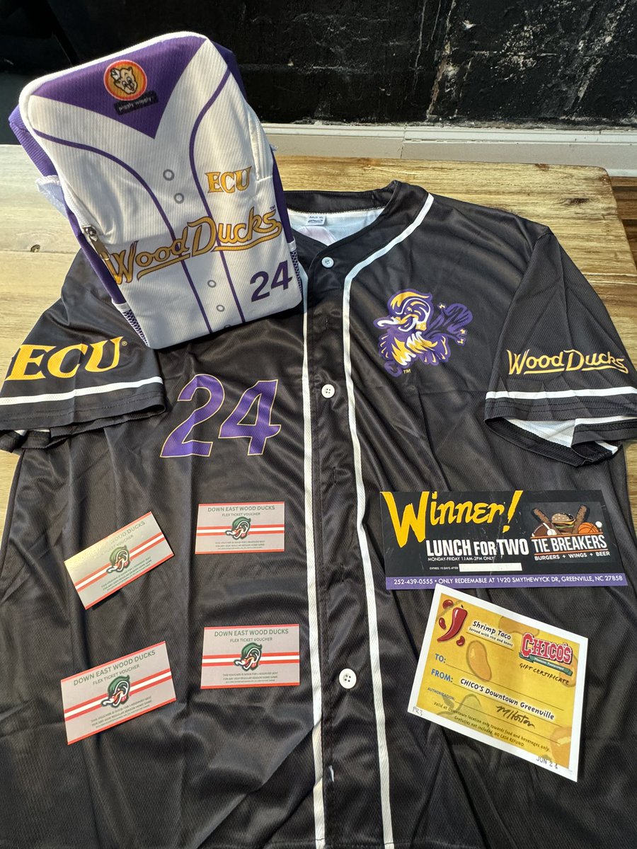 🚨GIVEAWAY ALERT🚨
RT &amp; FOLLOW <a href="/PR927FM/">Pirate Radio ☠️</a> for a chance to win this ECU / @GoWoodDucks prize package. Join the Wood Ducks this weekend for special ECU nights
#Stations4Winners🏴‍☠️