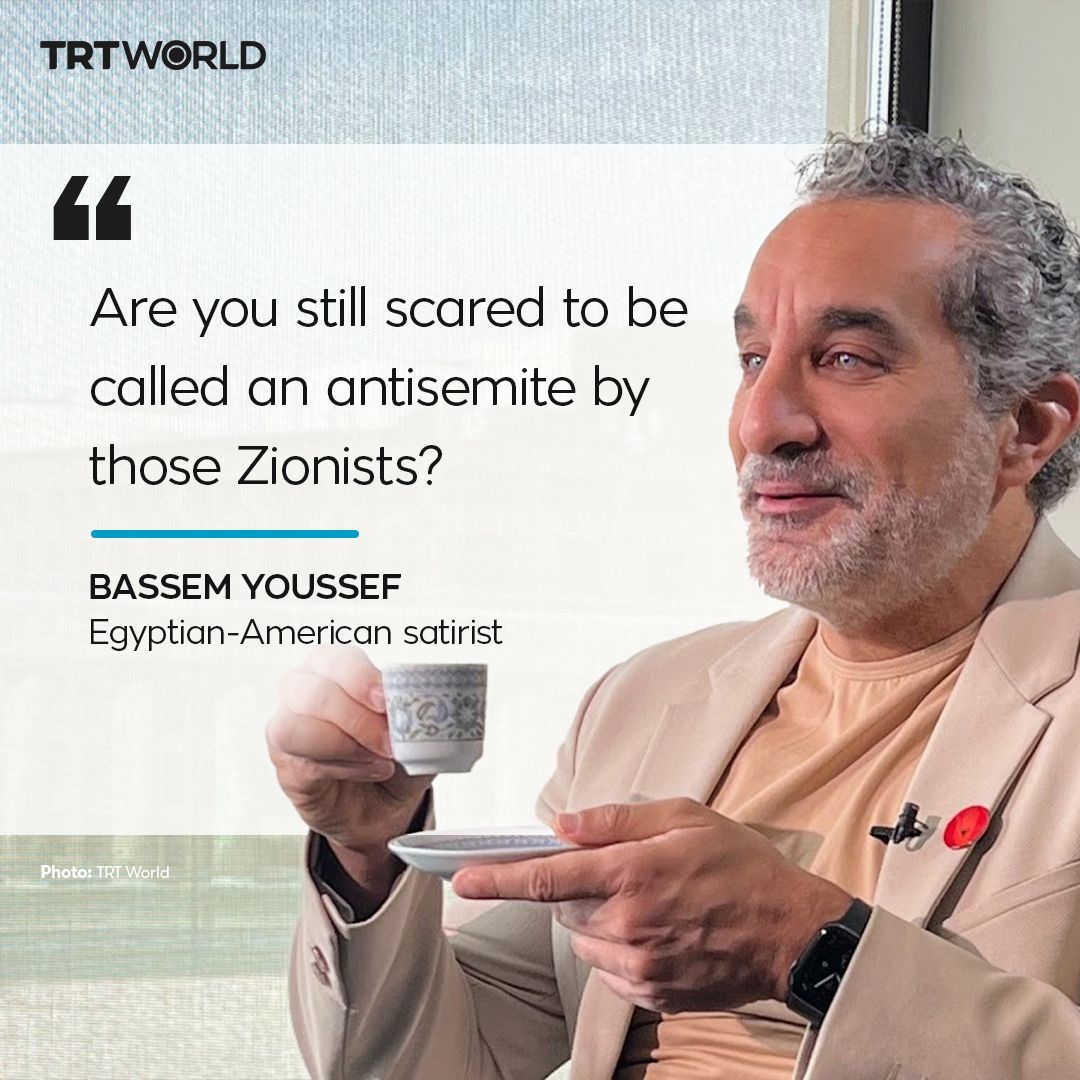 Egyptian-American satirist Bassem Youssef's account on X disappears after a post in which he questioned if the label 'anti-Semitism' has become a tool in the hands of Zionists
🔗 trt.world/v64b