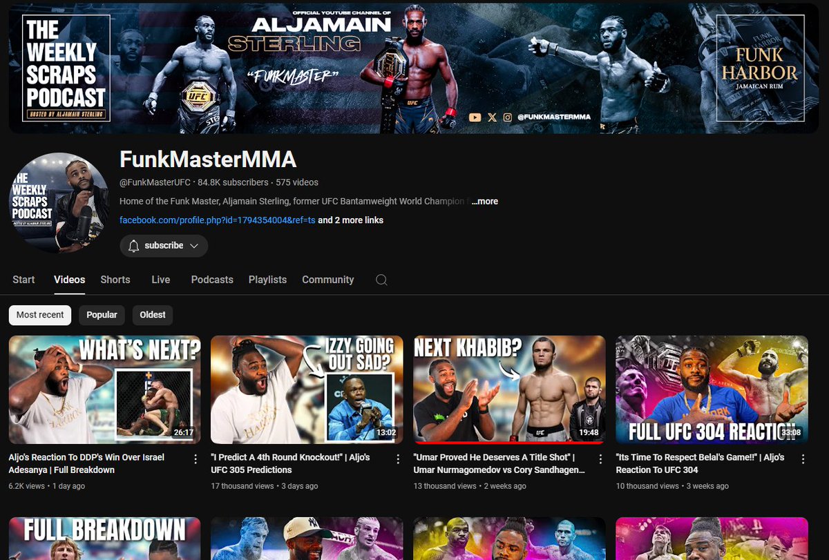 Official youtube banner made for <a href="/funkmasterMMA/">Aljamain Sterling</a> !

Check it out and show some love on his channel.

#ufc #aljamainsterling #GraphicDesign