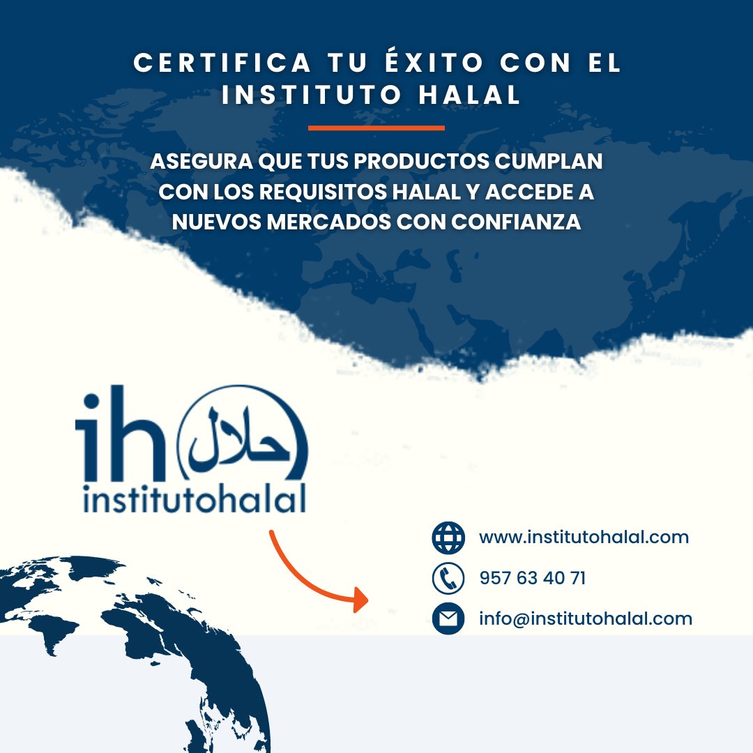 Certifica tu éxito con el Instituto Halal 🎯💼. Asegura que tus productos cumplan con los requisitos Halal y accede a nuevos mercados con confianza. Visita institutohalal.com para más detalles.

#Halal #Certificación #InstitutoHalal #ÉxitoEmpresarial