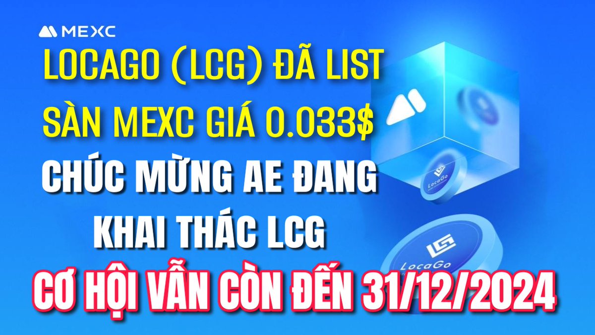 Crypto_world_8's tweet photo. Lụm gấp kèo khai thác LocaGo đã list sàn giá 0.033$, kèo ăn chắc 100%
🎬 Video hướng dẫn chi tiết: https://t.co/ogd85y6TUk

👉 nhấp link tham gia ngay: https://t.co/Az8MS2abNt

31/12/2014 sẽ mở khóa airdrop 

#Locago #LCG #airdrop #Crypto https://t.co/5DdkcqaI9n