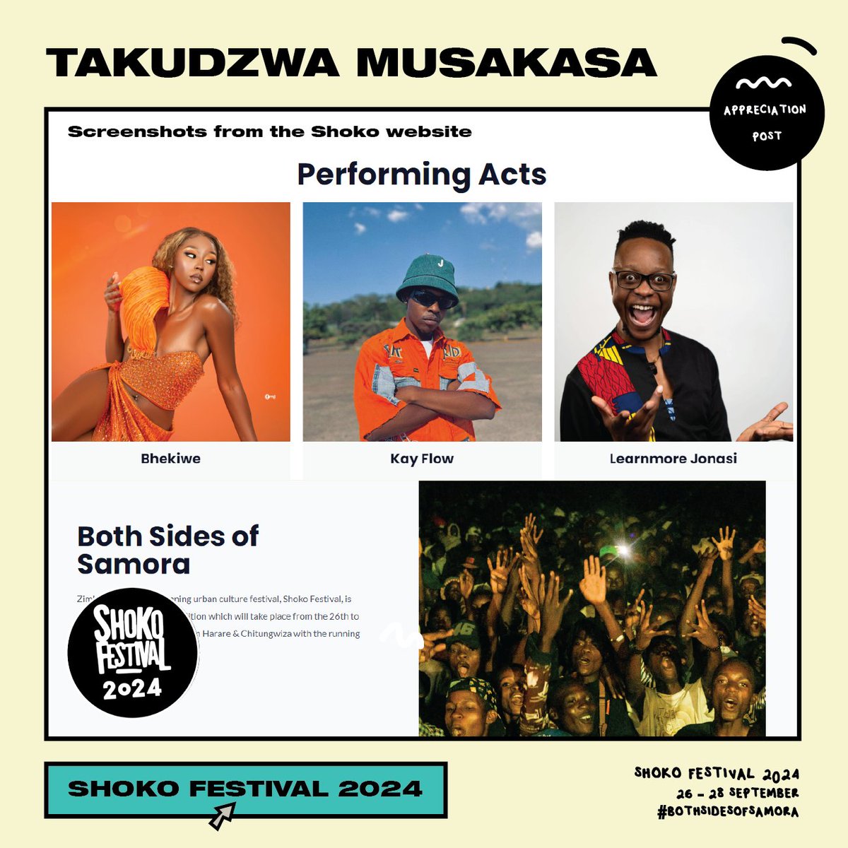 Appreciating Our Web Designer, Takudzwa Musakasa!

@cloutbasezw

Taku's hard work and passion pay off so clearly in whatever he touches; from web design to graphic design and even journalism.

#TeamTuesdays
#BothSidesOfSamora
#Shoko2024