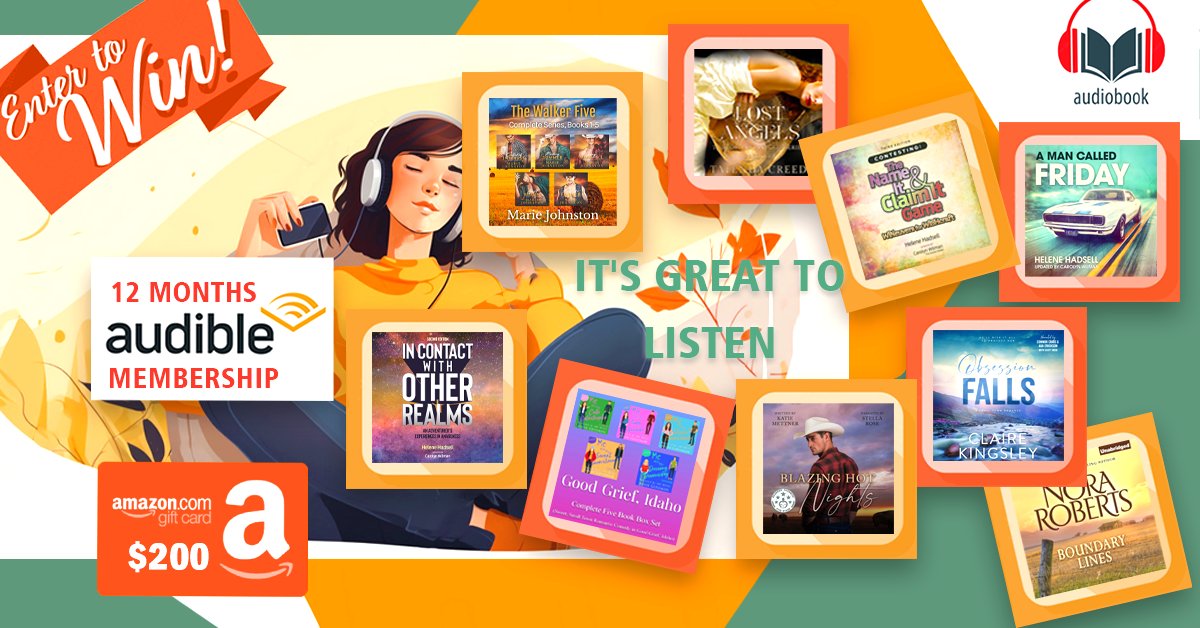 book_throne's tweet photo. 🔔📣🎧IT'S GREAT TO LISTEN‼️🎧
🍂We're giving away a 12 Months AUDIBLE MEMBERSHIP + A $200 Amazon Gift Card to one lucky LISTENER
🔥❤️For your chance to win, enter our giveaway❤️🔥
https://t.co/5nA3xTLDIj
#bookthrone #giveaway #giveawaycontest #sweepstakes #audiblebooks #audible https://t.co/avG7O2ku1s