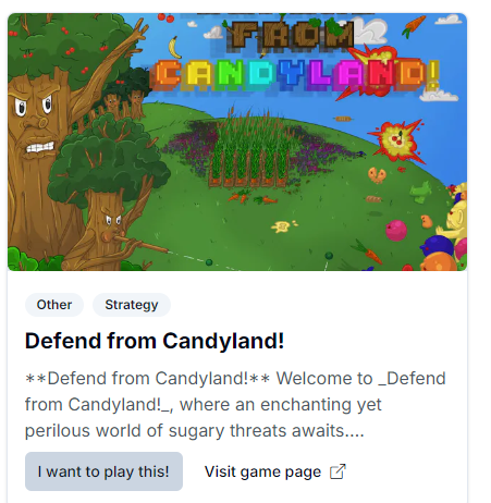 MIPixelStudios's tweet photo. ๐จ Defend from Candyland! is now live on Indie Meets Creator! If any creators are interested in making videos for the game, slide into my DMs! ๐ญ๐ฎ #IndieGame #GameDev #ContentCreators #DefendFromCandyland https://t.co/QKnj74BC5Z